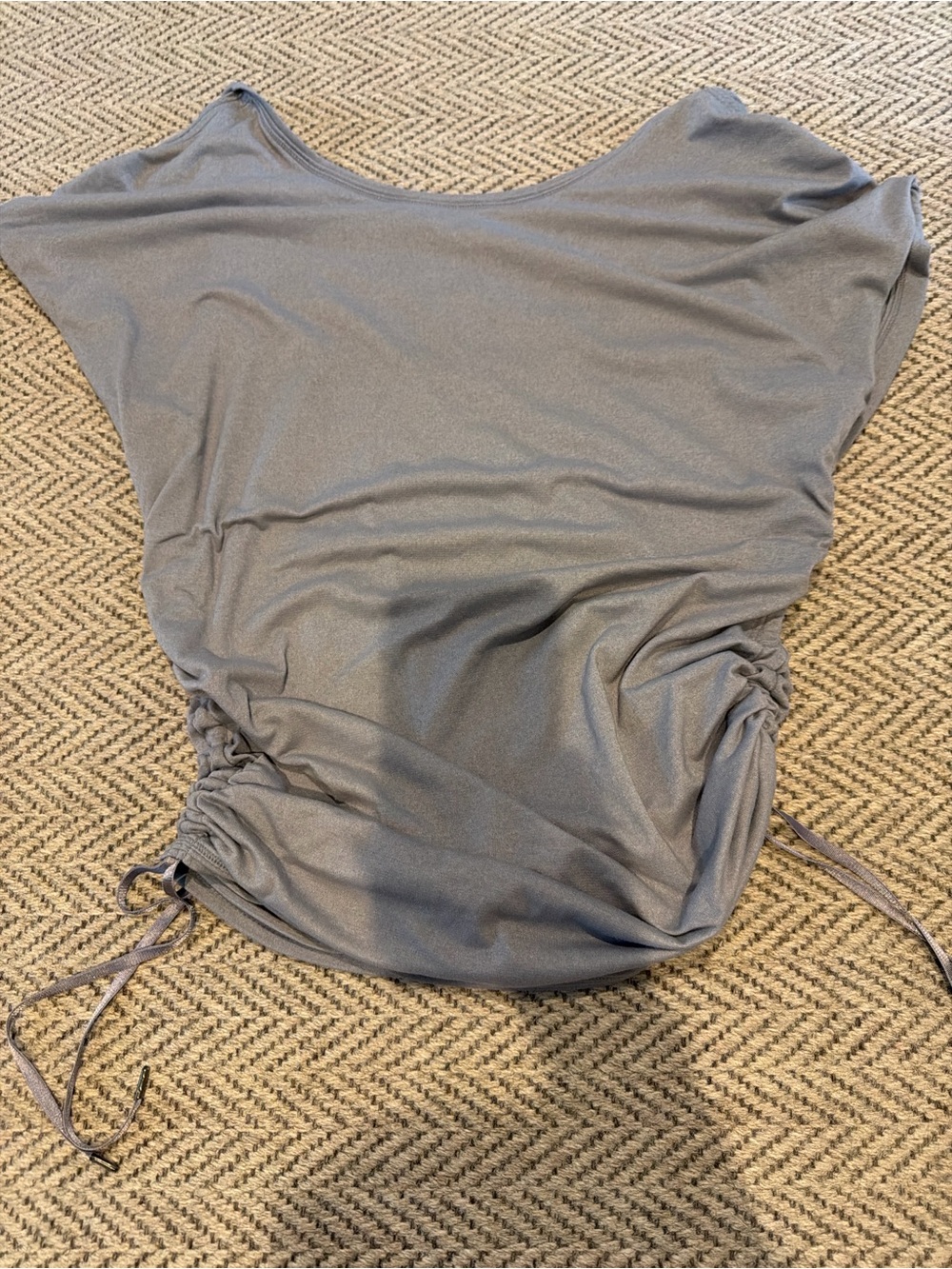 lululemon athletica Gray Ruched Side-Tie Tunic